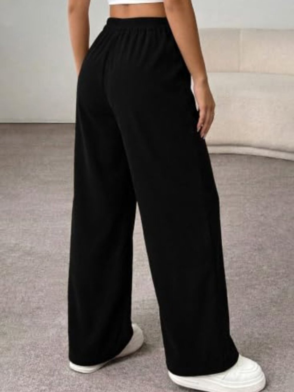 BLENCOT Corduroy Maternity Pants Wide Leg Pregnancy Trousers Business Casual - Picture 4 of 7